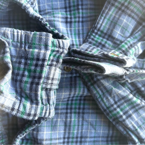 Gap Baby Long Sleeve Blue Plaid Bodysuit Size 12 - 18 Months NWT - Picture 4 of 7